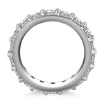 14K White Gold Round Cut Diamond Eternity Ring