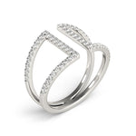 14K White Gold Open Style Dual Band Ring with Diamonds (1/2 ct. tw.)