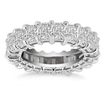 Exquisite 14K White Gold Emerald Cut Diamond Eternity Ring