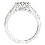 14K White Gold Round Two Stone Diamond Ring (3/4 ct. tw.)