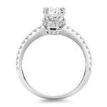 14K White Gold Diamond Collar Engagement Ring