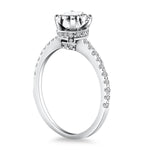 14K White Gold Diamond Collar Engagement Ring