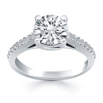 14K White Gold Trellis Diamond Engagement Ring