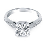 14K White Gold Trellis Diamond Engagement Ring