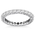 14K White Gold Ageless Round Cut Diamond Eternity Ring