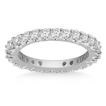 14K White Gold Common Prong Round Diamond Eternity Ring