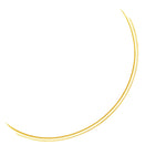 3.0 mm 14K Two Tone Gold Reversible Omega Necklace