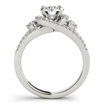 14K White Gold Split Shank Halo Bypass Round Diamond Engagement Ring (1 3/4 ct. tw.)