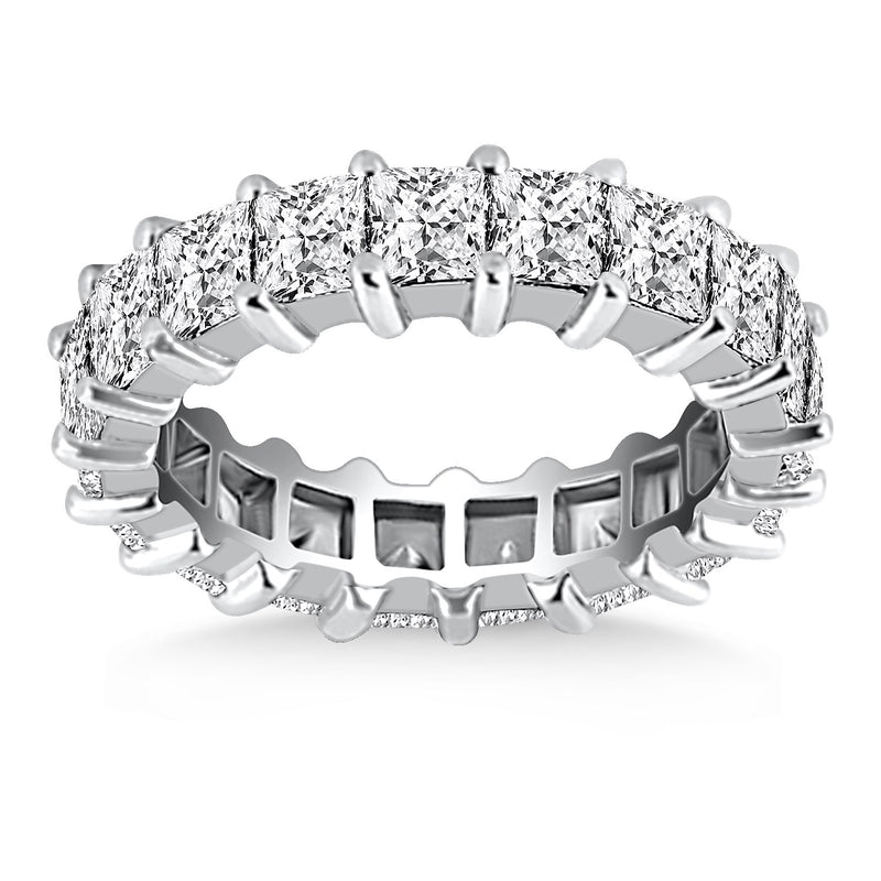 14K White Gold Common Prong Princess Cut Diamond Eternity Ring