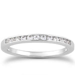 14K White Gold Channel Set Diamond Wedding Ring Band Set 1/3 Around