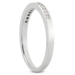 14K White Gold Channel Set Princess Diamond Wedding Ring Band