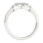 14K White Gold Two Stone Diamond Halo Ring (3/4 ct. tw.)