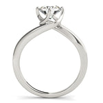 14K White Gold Solitaire Round Bypass Diamond Engagement Ring (1 ct. tw.)