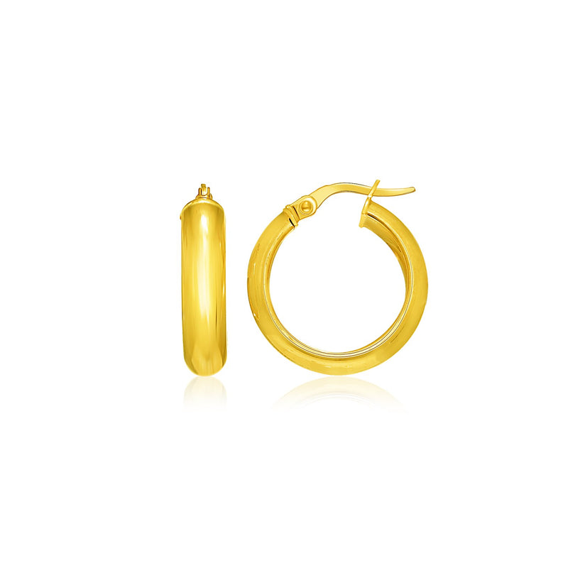 14K Yellow Gold Hoop Style Earrings