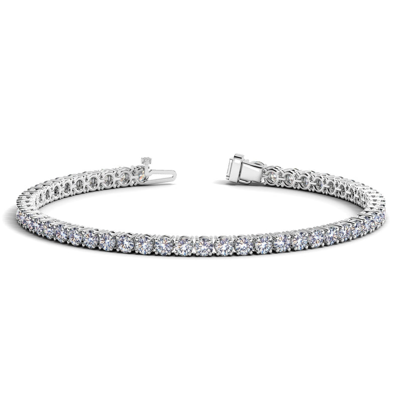 14K White Gold Round Diamond Tennis Bracelet (6 ct. tw.)