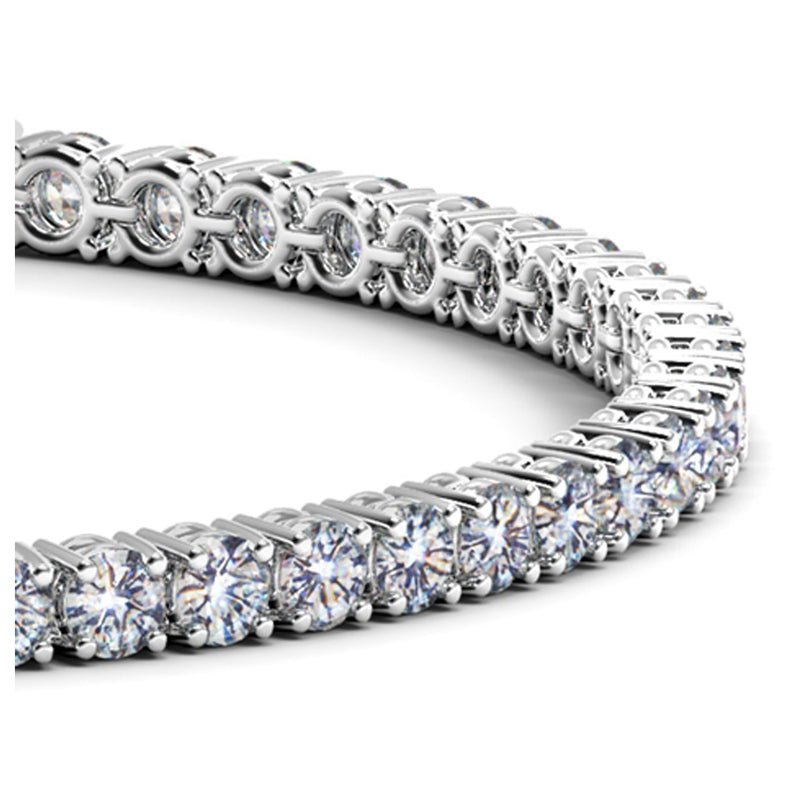 14K White Gold Round Diamond Tennis Bracelet (6 ct. tw.)