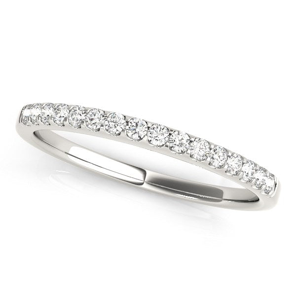 14K White Gold Diamond Scalloped Set Wedding Band (1/6 ct. tw.)