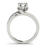 14K White Gold Bypass Style Round Diamond Ring (1 1/4 ct. tw.)