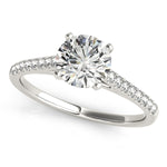 14K White Gold Pronged Round Diamond Engagement Ring (1 5/8 ct. tw.)