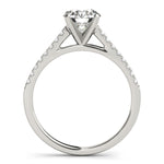 14K White Gold Pronged Round Diamond Engagement Ring (1 5/8 ct. tw.)