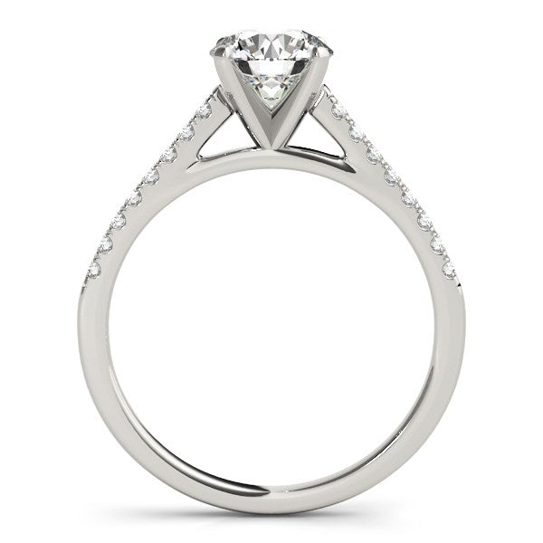 14K White Gold Pronged Round Diamond Engagement Ring (1 5/8 ct. tw.)