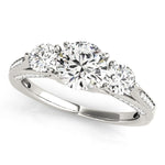 14K White Gold 3 Stone Style Round Diamond Engagement Ring (1 3/4 ct. tw.)