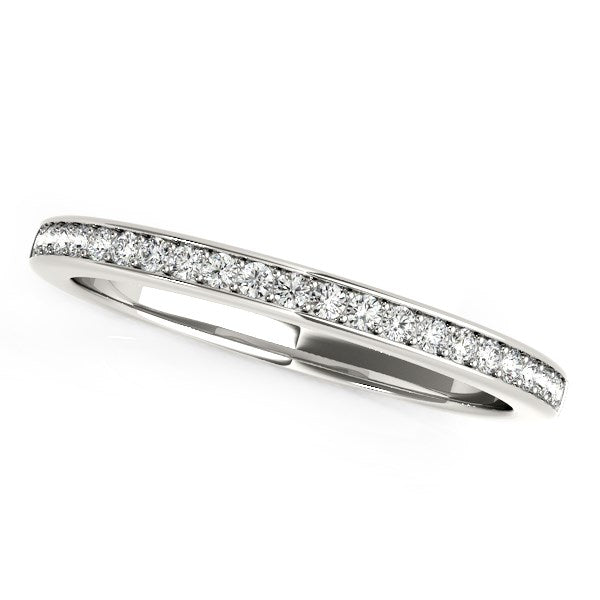 14K White Gold Classic Style Diamond Wedding Band (1/5 ct. tw.)