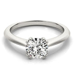 14K White Gold Double Prong Set Solitaire Diamond Engagement Ring (1 ct. tw.)