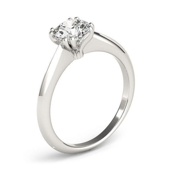 14K White Gold Double Prong Set Solitaire Diamond Engagement Ring (1 ct. tw.)