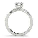 14K White Gold Fancy Prong Split Shank Diamond Engagement Ring (1 1/4 ct. tw.)