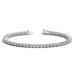 14K White Gold Round Diamond Tennis Bracelet (5 ct. tw.)