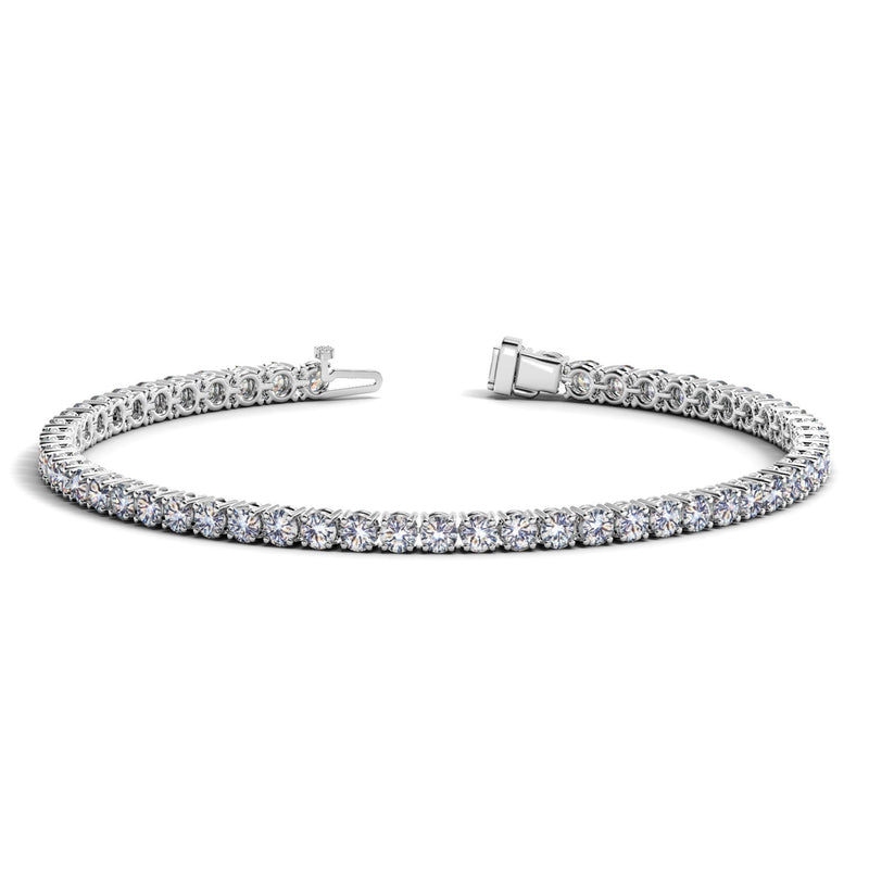 14K White Gold Round Diamond Tennis Bracelet (5 ct. tw.)