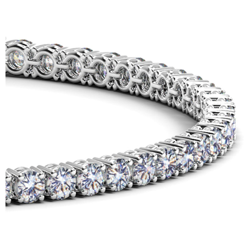 14K White Gold Round Diamond Tennis Bracelet (5 ct. tw.)