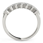 Diamond Studded Wide Multi-Diagonal Pattern Ring in 14K White Gold (5/8 ct. tw.)