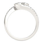 14K White Gold Round Bezel Setting Two Stone Diamond Ring (5/8 ct. tw.)