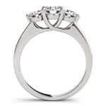 14K White Gold Classic 3 Stone Round Diamond Engagement Ring (1 ct. tw.)