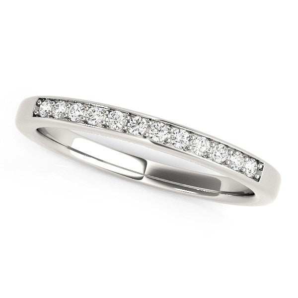 14K White Gold Diamond Wedding Band (1/8 ct. tw.)