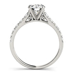 14K White Gold Prong Set Graduated Single Row Round Diamond Engagement Ring (1 7/8 ct. tw.)