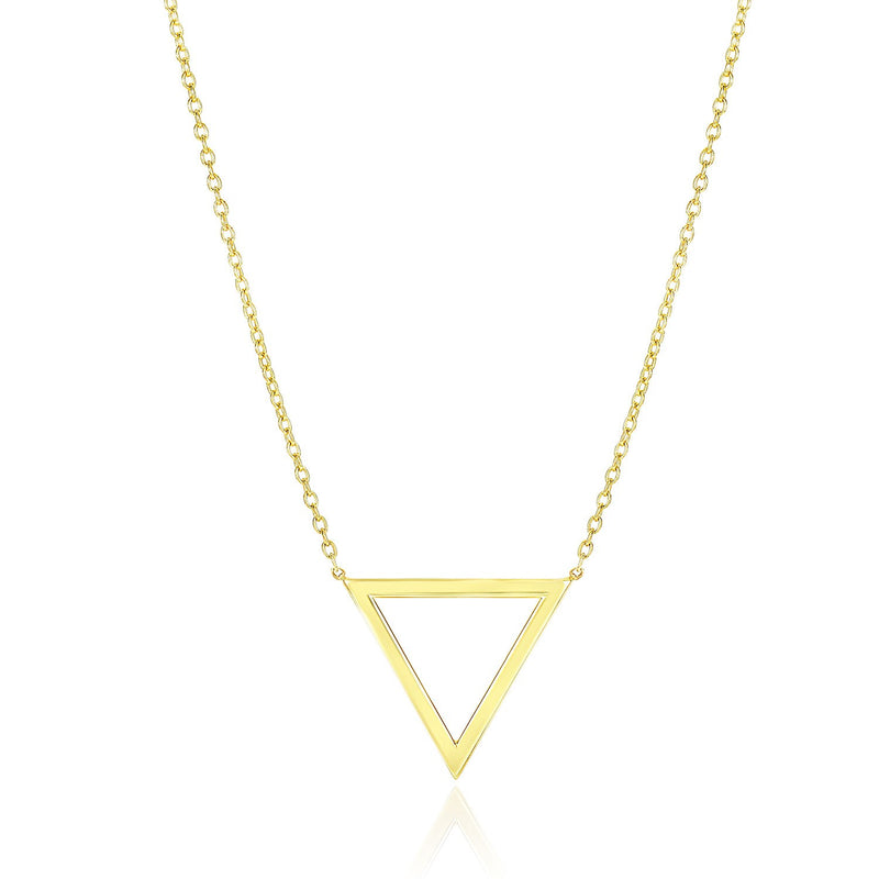 14K Yellow Gold Delta Symbol Chain Necklace