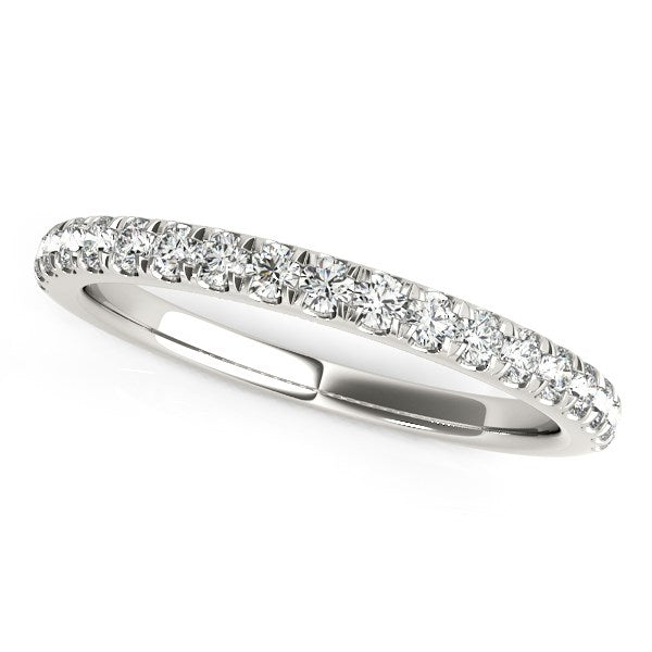 14K White Gold Pave Set Diamond Wedding Ring (1/4 ct. tw.)