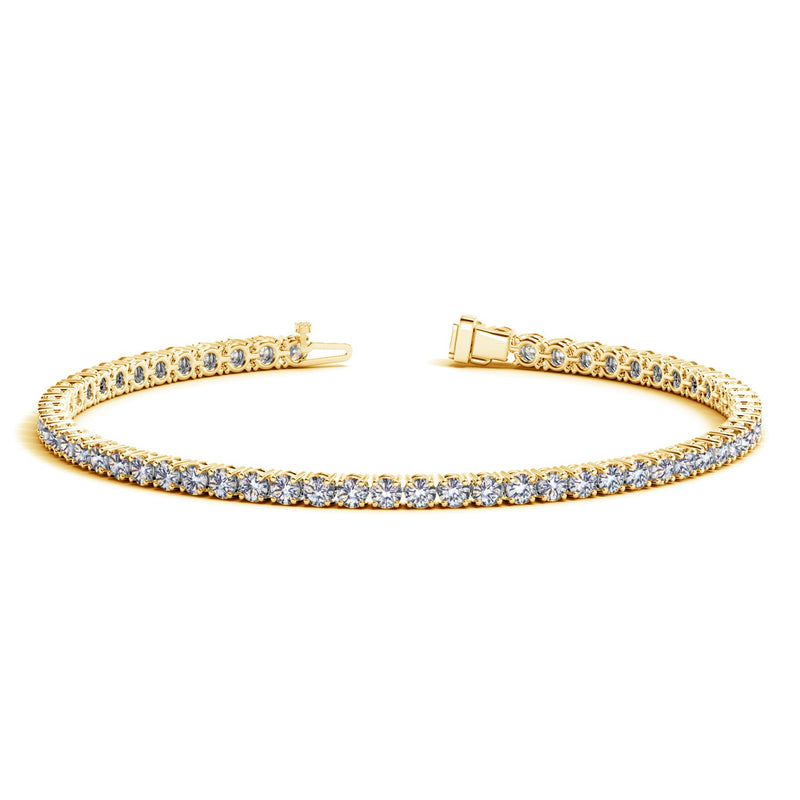 14K Yellow Gold Round Diamond Tennis Bracelet (4 ct. tw.)