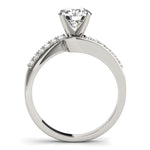 14K White Gold Bypass Round Pronged Diamond Engagement Ring (1 5/8 ct. tw.)