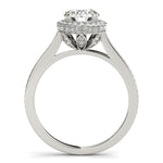 14K White Gold Classic Channel Slim Shank Round Diamond Engagement Ring (2 ct. tw.)