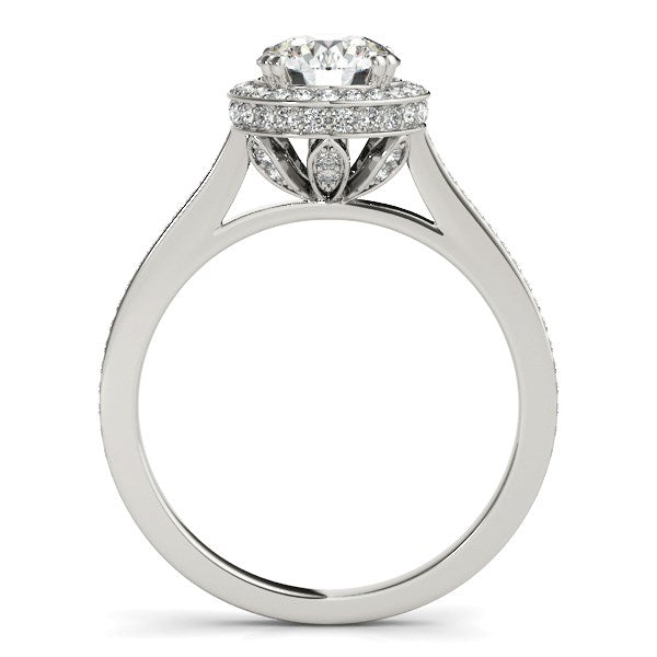 14K White Gold Classic Channel Slim Shank Round Diamond Engagement Ring (2 ct. tw.)