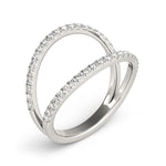 14K White Gold Diamond Split Band Ring (1/4 ct. tw.)