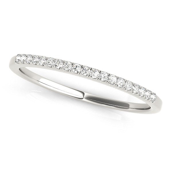 14K White Gold Round Thin Diamond Wedding Band (1/4 ct. tw.)