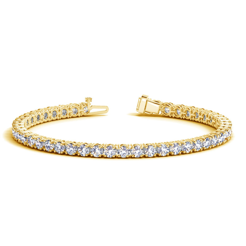 14K Yellow Gold Round Diamond Tennis Bracelet (10 ct. tw.)