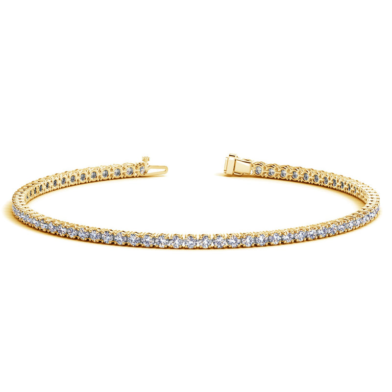 14K Yellow Gold Round Diamond Tennis Bracelet (2 ct. tw.)