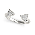 14K White Gold Diamond Arrowhead Open Ring (1/5 ct. tw.)