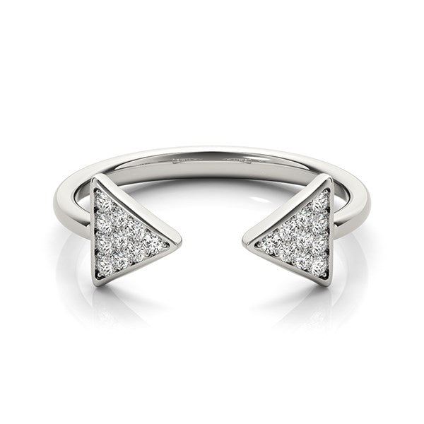 14K White Gold Diamond Arrowhead Open Ring (1/5 ct. tw.)